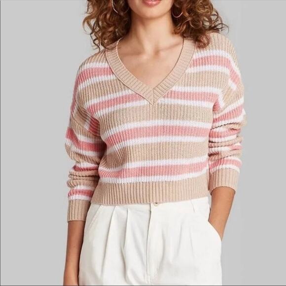 Wild Fable Cotton Knit Blend Pullover Sweater Large - Picture 3 of 5